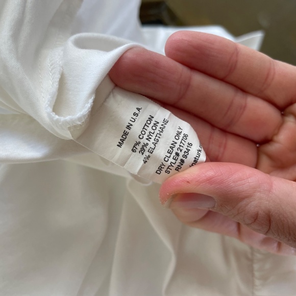 Trina Turk White Lace Up Ruffle Blouse Romantic Corset Top Size M - Picture 5 of 6